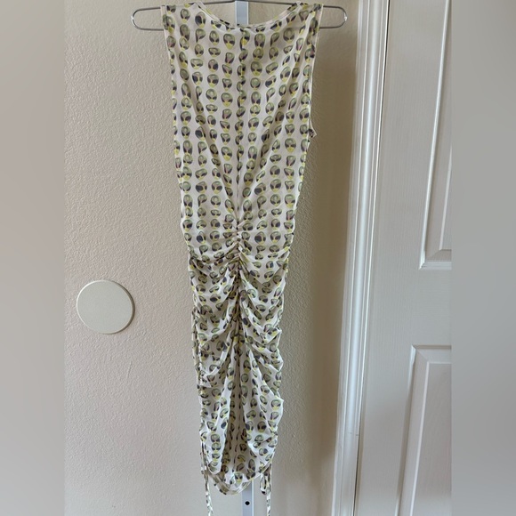Meshki Sally Alien Print Ruched Side Mesh Mini Dress - Size XS - Picture 5 of 8